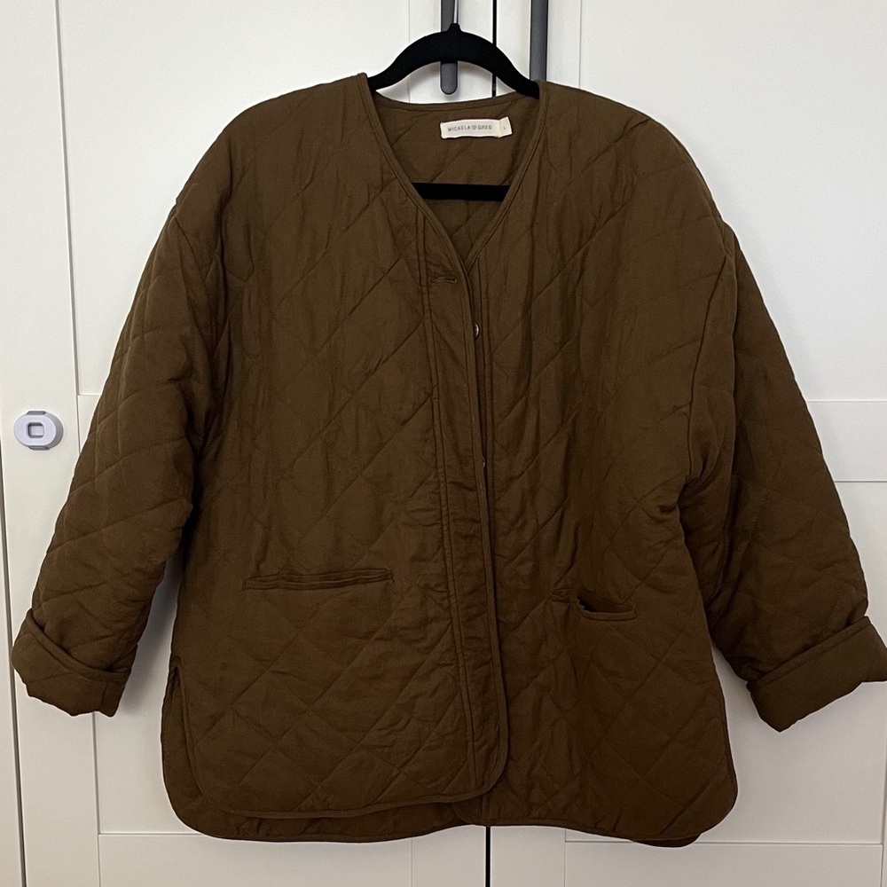 Micaela Greg Quilted Diamond Coat